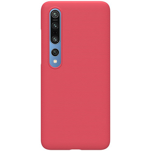 Hard Rigid Plastic Matte Finish Case Back Cover M04 for Xiaomi Mi 10 Pro Red