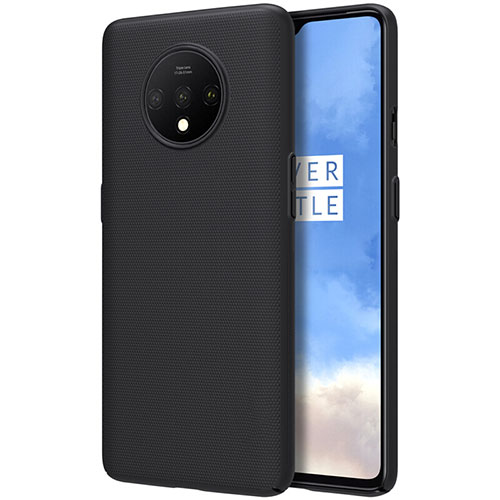 Hard Rigid Plastic Matte Finish Case Back Cover P01 for OnePlus 7T Black