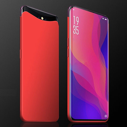 Hard Rigid Plastic Matte Finish Case Back Cover P01 for Oppo Find X Super Flash Edition Red