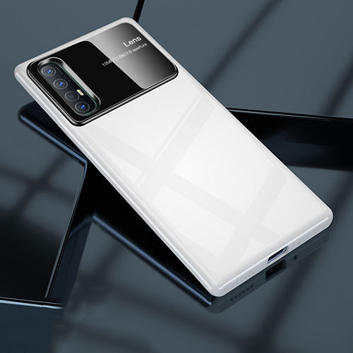 Hard Rigid Plastic Matte Finish Case Back Cover P01 for Oppo Reno3 Pro White