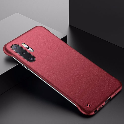 Hard Rigid Plastic Matte Finish Case Back Cover P01 for Samsung Galaxy Note 10 Plus Red