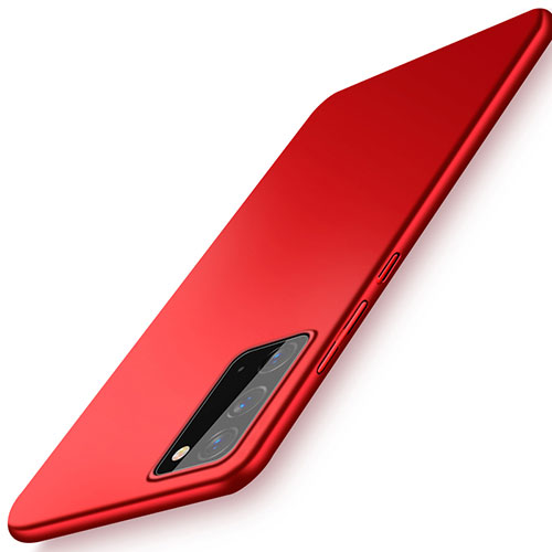 Hard Rigid Plastic Matte Finish Case Back Cover P01 for Samsung Galaxy Note 20 5G Red