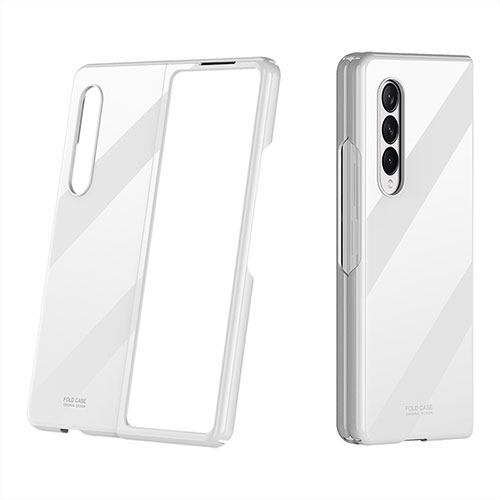 Hard Rigid Plastic Matte Finish Case Back Cover P01 for Samsung Galaxy Z Fold3 5G White