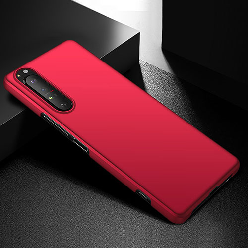 Hard Rigid Plastic Matte Finish Case Back Cover P01 for Sony Xperia 5 III SO-53B Red