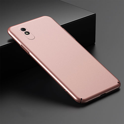 Hard Rigid Plastic Matte Finish Case Back Cover P01 for Xiaomi Redmi 9A Rose Gold