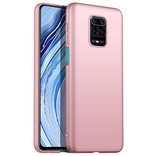 Hard Rigid Plastic Matte Finish Case Back Cover P01 for Xiaomi Redmi Note 9S Rose Gold