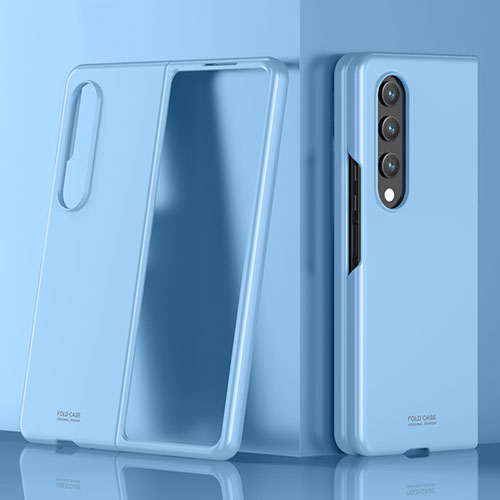 Hard Rigid Plastic Matte Finish Case Back Cover P02 for Samsung Galaxy Z Fold3 5G Sky Blue