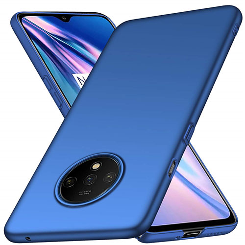 Hard Rigid Plastic Matte Finish Case Back Cover P03 for OnePlus 7T Blue