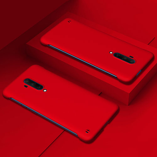 Hard Rigid Plastic Matte Finish Case Back Cover P03 for OnePlus 7T Pro Red