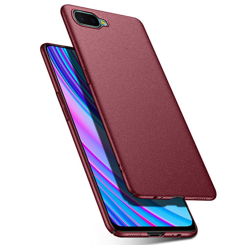 Hard Rigid Plastic Matte Finish Case Back Cover P03 for Oppo K1 Red