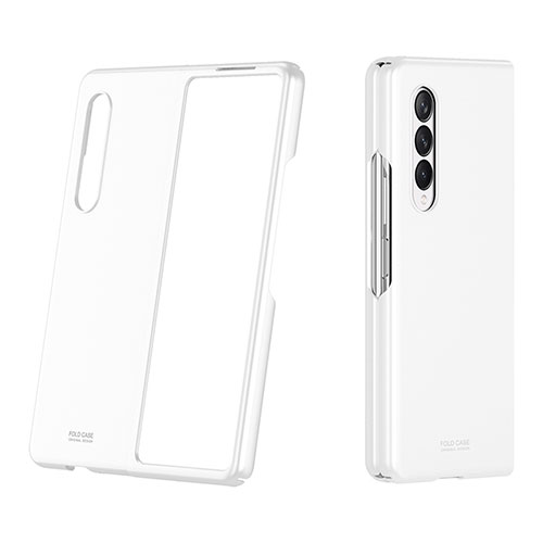 Hard Rigid Plastic Matte Finish Case Back Cover P03 for Samsung Galaxy Z Fold3 5G White