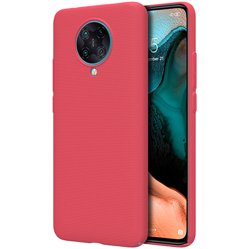 Hard Rigid Plastic Matte Finish Case Back Cover P03 for Xiaomi Redmi K30 Pro 5G Red