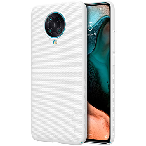 Hard Rigid Plastic Matte Finish Case Back Cover P03 for Xiaomi Redmi K30 Pro 5G White