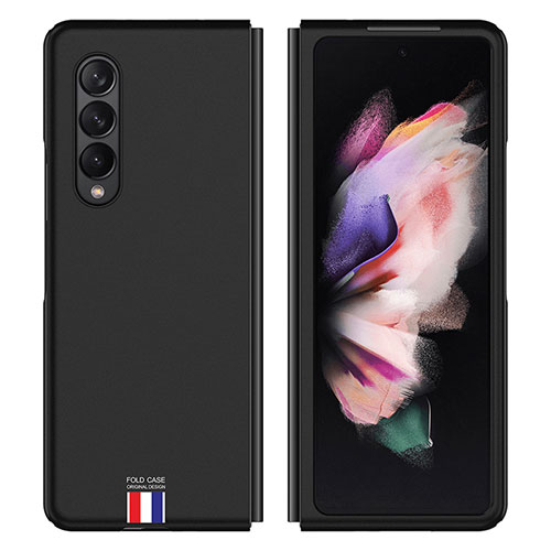 Hard Rigid Plastic Matte Finish Case Back Cover P04 for Samsung Galaxy Z Fold3 5G Black