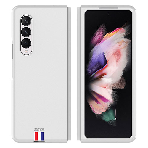 Hard Rigid Plastic Matte Finish Case Back Cover P04 for Samsung Galaxy Z Fold3 5G White