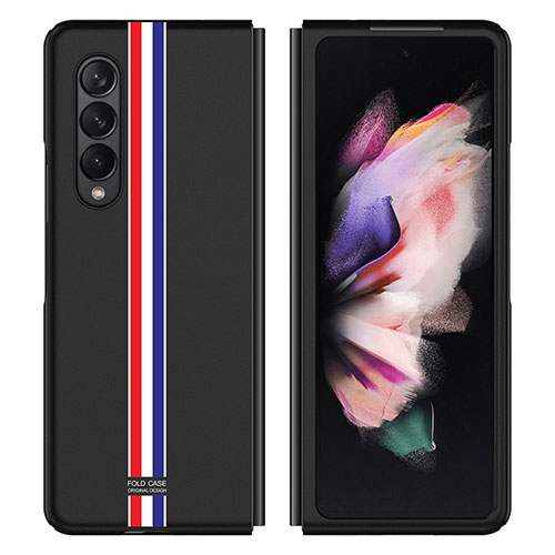 Hard Rigid Plastic Matte Finish Case Back Cover P05 for Samsung Galaxy Z Fold3 5G Black