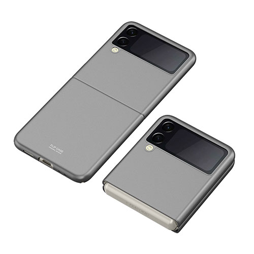 Hard Rigid Plastic Matte Finish Case Back Cover P06 for Samsung Galaxy Z Flip3 5G Gray