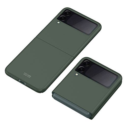 Hard Rigid Plastic Matte Finish Case Back Cover P06 for Samsung Galaxy Z Flip3 5G Green