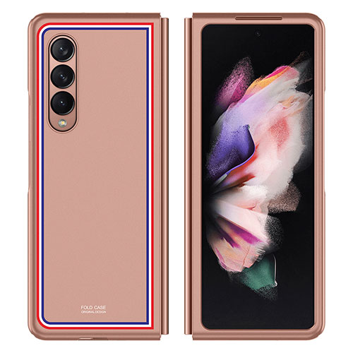 Hard Rigid Plastic Matte Finish Case Back Cover P06 for Samsung Galaxy Z Fold4 5G Rose Gold