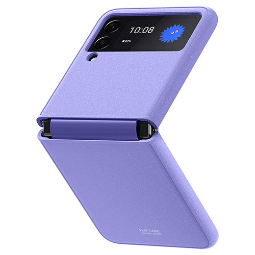 Hard Rigid Plastic Matte Finish Case Back Cover P07 for Samsung Galaxy Z Flip3 5G Purple