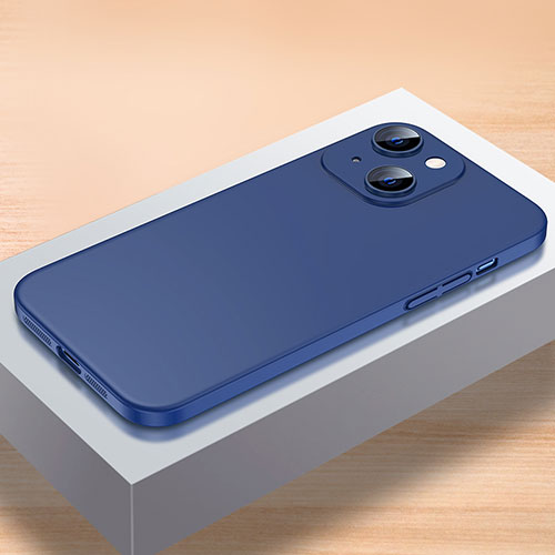 Hard Rigid Plastic Matte Finish Case Back Cover QC1 for Apple iPhone 13 Blue