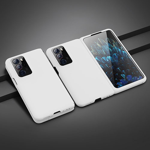 Hard Rigid Plastic Matte Finish Case Back Cover R02 for Oppo Find N 5G White