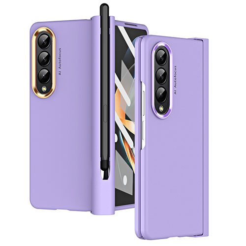 Hard Rigid Plastic Matte Finish Case Back Cover R07 for Samsung Galaxy Z Fold3 5G Purple