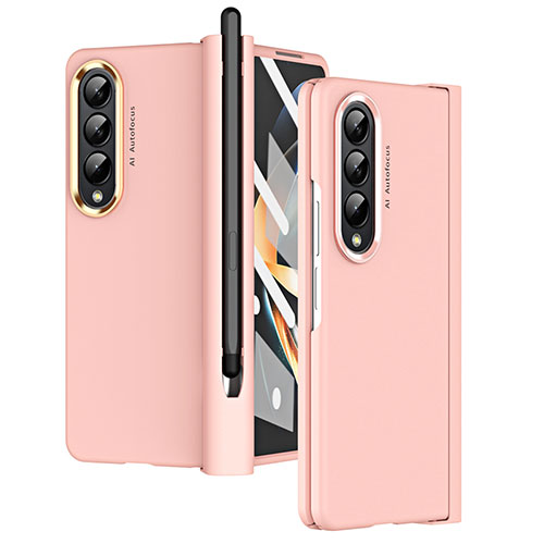 Hard Rigid Plastic Matte Finish Case Back Cover R07 for Samsung Galaxy Z Fold3 5G Rose Gold