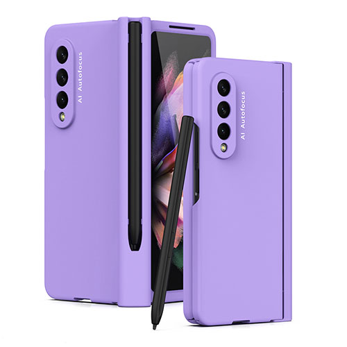 Hard Rigid Plastic Matte Finish Case Back Cover T01 for Samsung Galaxy Z Fold4 5G Purple