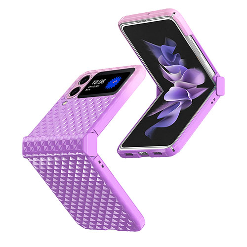 Hard Rigid Plastic Matte Finish Case Back Cover T03 for Samsung Galaxy Z Flip4 5G Purple