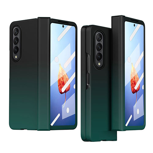 Hard Rigid Plastic Matte Finish Case Back Cover T03 for Samsung Galaxy Z Fold3 5G Midnight Green