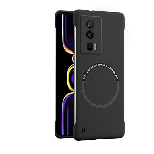 Hard Rigid Plastic Matte Finish Case Back Cover with Mag-Safe Magnetic for Xiaomi Poco F5 Pro 5G Black