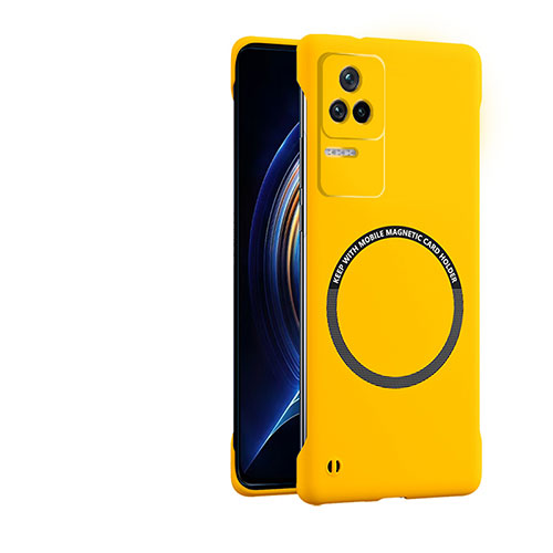 Hard Rigid Plastic Matte Finish Case Back Cover with Mag-Safe Magnetic for Xiaomi Redmi K50 5G Yellow