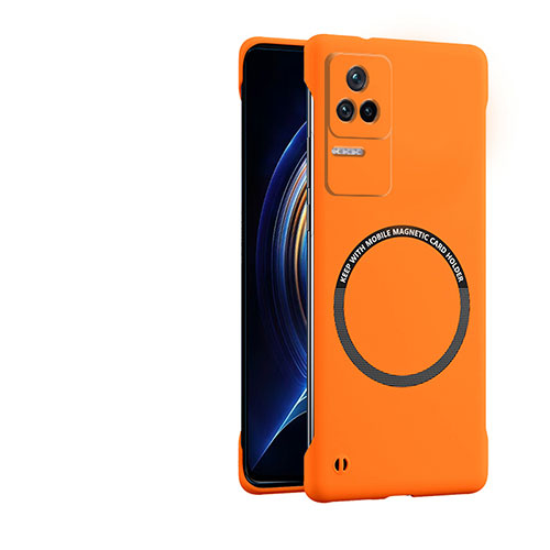 Hard Rigid Plastic Matte Finish Case Back Cover with Mag-Safe Magnetic for Xiaomi Redmi K50 Pro 5G Orange