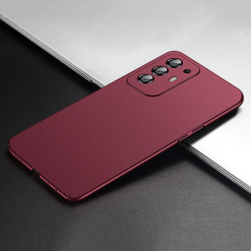 Hard Rigid Plastic Matte Finish Case Back Cover YK1 for Oppo A95 5G Red
