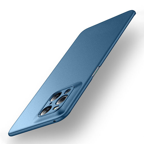 Hard Rigid Plastic Matte Finish Case Back Cover YK1 for Oppo Find X3 Pro 5G Blue