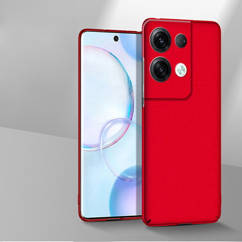 Hard Rigid Plastic Matte Finish Case Back Cover YK1 for Oppo Reno8 5G Red