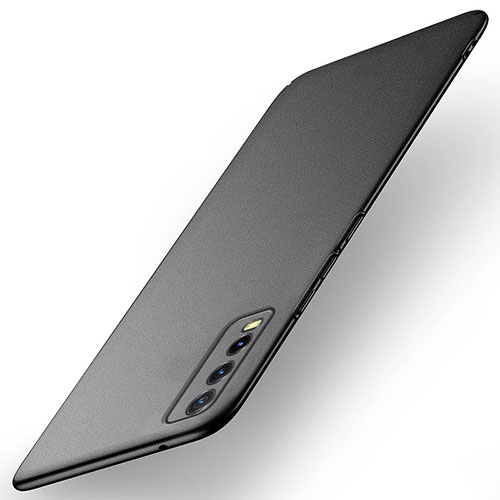 Hard Rigid Plastic Matte Finish Case Back Cover YK1 for Vivo Y12G Black