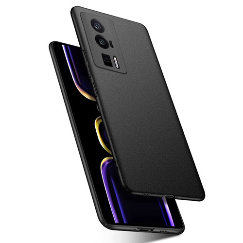 Hard Rigid Plastic Matte Finish Case Back Cover YK1 for Xiaomi Poco F5 Pro 5G Black