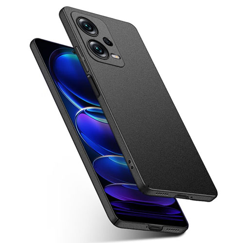 Hard Rigid Plastic Matte Finish Case Back Cover YK1 for Xiaomi Redmi Note 12 Pro 5G Black