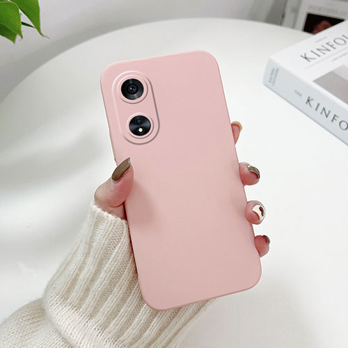Hard Rigid Plastic Matte Finish Case Back Cover YK2 for Oppo A18 Pink