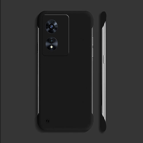 Hard Rigid Plastic Matte Finish Case Back Cover YK2 for Oppo A1x 5G Black