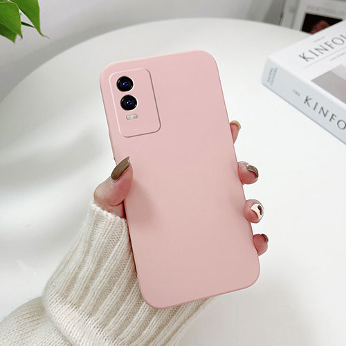 Hard Rigid Plastic Matte Finish Case Back Cover YK2 for Vivo Y74s 5G Pink