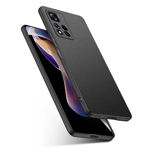 Hard Rigid Plastic Matte Finish Case Back Cover YK2 for Xiaomi Redmi Note 11 Pro+ Plus 5G Black