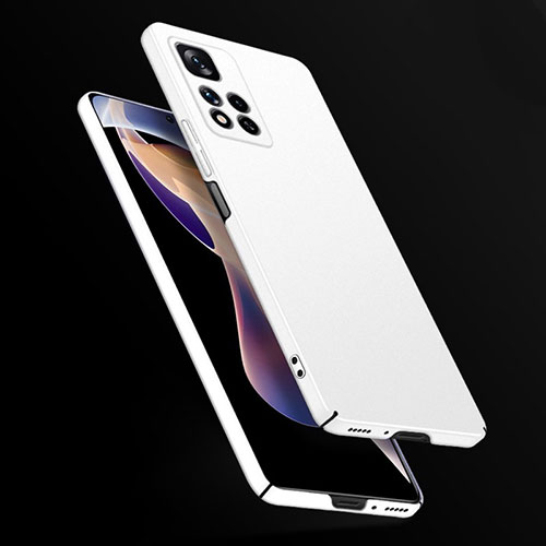 Hard Rigid Plastic Matte Finish Case Back Cover YK2 for Xiaomi Redmi Note 11 Pro+ Plus 5G White