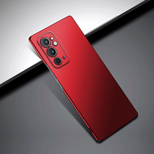 Hard Rigid Plastic Matte Finish Case Back Cover YK3 for OnePlus 9RT 5G Red