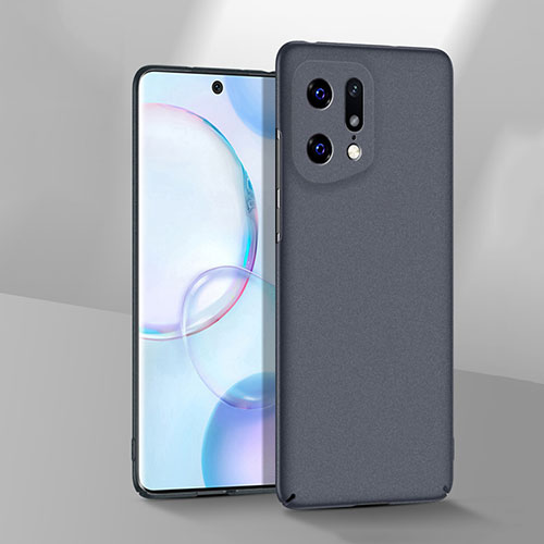 Hard Rigid Plastic Matte Finish Case Back Cover YK3 for Oppo Find X5 5G Gray