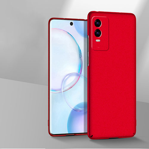 Hard Rigid Plastic Matte Finish Case Back Cover YK3 for Vivo Y76s 5G Red