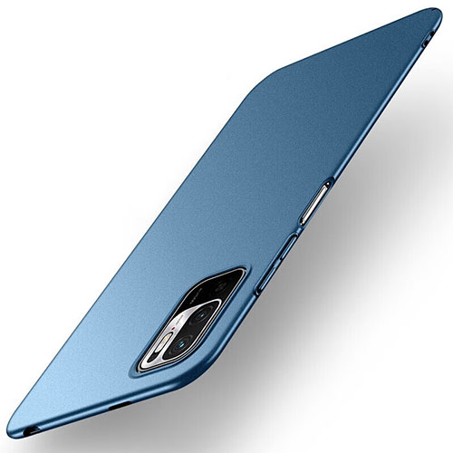 Hard Rigid Plastic Matte Finish Case Back Cover YK3 for Xiaomi Redmi Note 10 5G Blue