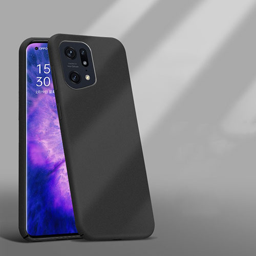 Hard Rigid Plastic Matte Finish Case Back Cover YK5 for Oppo Find X5 Pro 5G Black